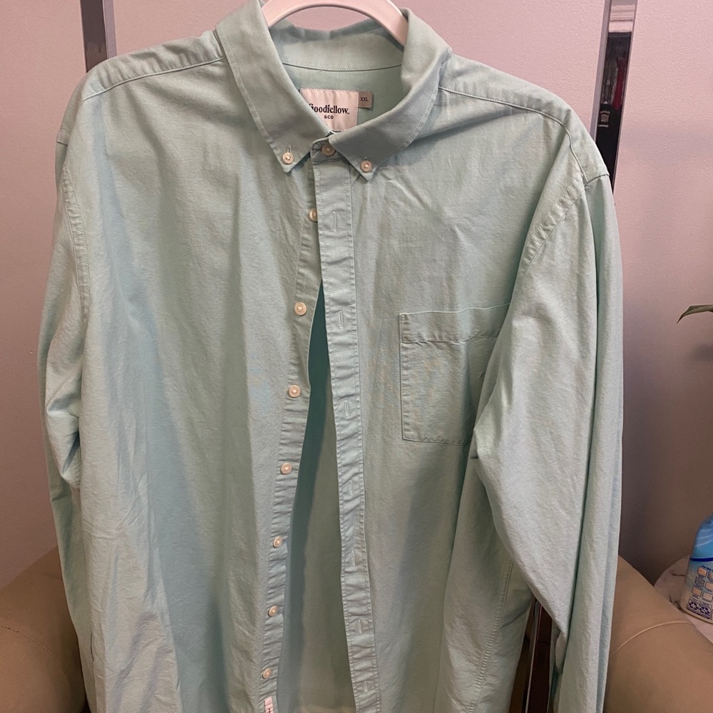 Goodfellow & Co. green button down shirt XXL